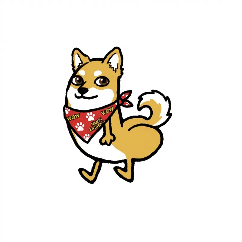 Dog-inspired Dickbutt character